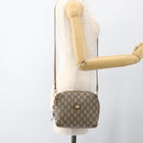 GUCCI GG Plus Supreme Shoulder Bag PVC Beige Gold Auth SW2213-21