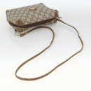 GUCCI GG Plus Supreme Shoulder Bag PVC Beige Gold Auth SW2213-7