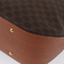 CELINE Macadam Canvas Tote Bag PVC Leather Brown Gold Auth SW2215A-13