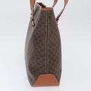 CELINE Macadam Canvas Tote Bag PVC Leather Brown Gold Auth SW2215A-5