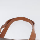 CELINE Macadam Canvas Tote Bag PVC Leather Brown Gold Auth SW2215A-8