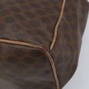 CELINE Macadam Canvas Backpack PVC Leather Brown Gold Auth SW2219-12