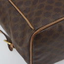 CELINE Macadam Canvas Backpack PVC Leather Brown Gold Auth SW2219-13