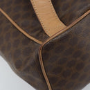 CELINE Macadam Canvas Backpack PVC Leather Brown Gold Auth SW2219-15