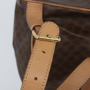 CELINE Macadam Canvas Backpack PVC Leather Brown Gold Auth SW2219-16