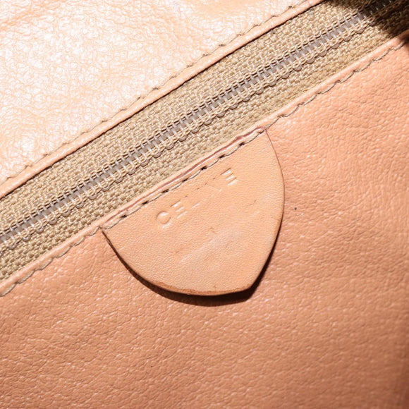 CELINE Macadam Canvas Backpack PVC Leather Brown Gold Auth SW2219