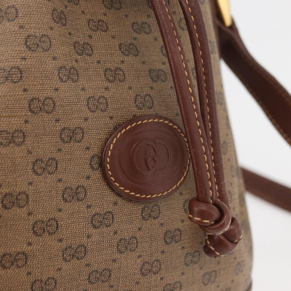 GUCCI Micro GG Supreme Shoulder Bag PVC Beige Gold 007 86 0044 Auth SW2222
