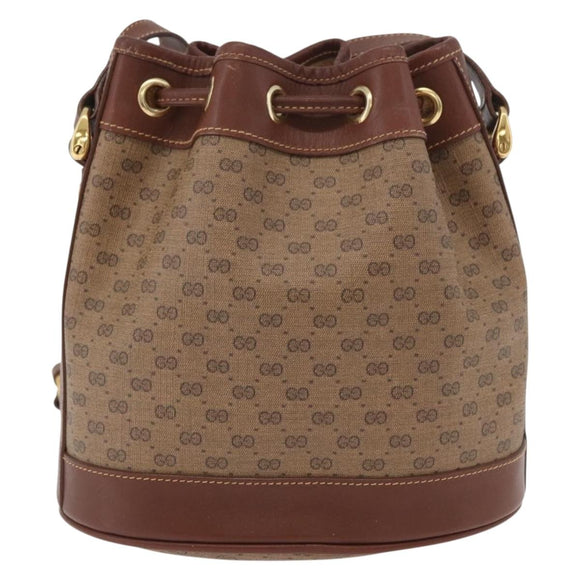 GUCCI Micro GG Supreme Shoulder Bag PVC Beige Gold 007 86 0044 Auth SW2222