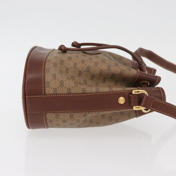 GUCCI Micro GG Supreme Shoulder Bag PVC Beige Gold 007 86 0044 Auth SW2222
