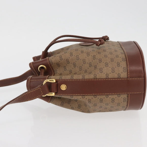 GUCCI Micro GG Supreme Shoulder Bag PVC Beige Gold 007 86 0044 Auth SW2222