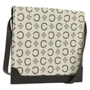 CELINE C Macadam Canvas Shoulder Bag Ivory Gold Auth SW2223A-1