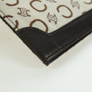 CELINE C Macadam Canvas Shoulder Bag Ivory Gold Auth SW2223A-14