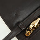 CELINE C Macadam Canvas Shoulder Bag Ivory Gold Auth SW2223A-20