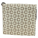 CELINE C Macadam Canvas Shoulder Bag Ivory Gold Auth SW2223A-2