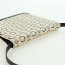 CELINE C Macadam Canvas Shoulder Bag Ivory Gold Auth SW2223A-6