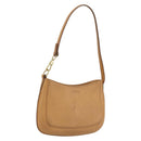 LOEWE Shoulder Bag Leather Beige Gold Auth SW2227A-1
