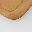 LOEWE Shoulder Bag Leather Beige Gold Auth SW2227A-16