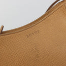 LOEWE Shoulder Bag Leather Beige Gold Auth SW2227A-17