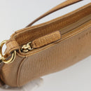 LOEWE Shoulder Bag Leather Beige Gold Auth SW2227A-10