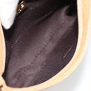 LOEWE Shoulder Bag Leather Beige Gold Auth SW2227A-11