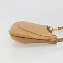 LOEWE Shoulder Bag Leather Beige Gold Auth SW2227A-3