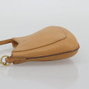 LOEWE Shoulder Bag Leather Beige Gold Auth SW2227A-4
