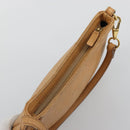 LOEWE Shoulder Bag Leather Beige Gold Auth SW2227A-6