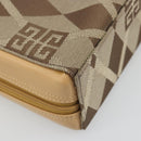 GIVENCHY Hand Bag Canvas Beige Gold Auth SW2228A-16