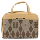 GIVENCHY Hand Bag Canvas Beige Gold Auth SW2228A-13