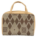 GIVENCHY Hand Bag Canvas Beige Gold Auth SW2228A-2
