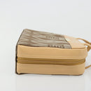 GIVENCHY Hand Bag Canvas Beige Gold Auth SW2228A-3