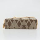GIVENCHY Hand Bag Canvas Beige Gold Auth SW2228A-5