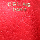 CELINE Chain Shoulder Bag Leather Orange Gold Auth SW2229A-12