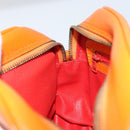 CELINE Shoulder Bag Leather Orange Gold Auth SW2232A-19