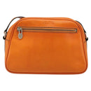 CELINE Shoulder Bag Leather Orange Gold Auth SW2232A-2