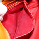 CELINE Shoulder Bag Leather Orange Gold Auth SW2232A-21