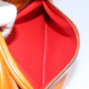CELINE Shoulder Bag Leather Orange Gold Auth SW2232A-23