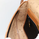 Christian Dior Shoulder Bag Coated Canvas Black Gold Auth SW2237-19