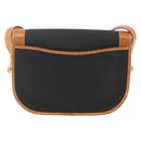 Christian Dior Shoulder Bag Coated Canvas Black Gold Auth SW2237-2