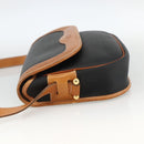 Christian Dior Shoulder Bag Coated Canvas Black Gold Auth SW2237-3