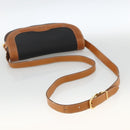 Christian Dior Shoulder Bag Coated Canvas Black Gold Auth SW2237-7