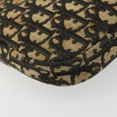 Christian Dior Trotter Canvas Shoulder Bag Navy Gold Auth SW2239-13