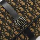 Christian Dior Trotter Canvas Shoulder Bag Navy Gold Auth SW2239-14