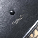 Christian Dior Trotter Canvas Shoulder Bag Navy Gold Auth SW2239-18