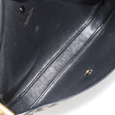 Christian Dior Trotter Canvas Shoulder Bag Navy Gold Auth SW2239-19