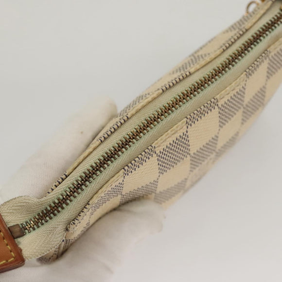 LOUIS VUITTON Damier Azur Mini Pochette Accessoires Pouch N63005 Auth sw224