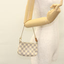LOUIS VUITTON Damier Azur Mini Pochette Accessoires Pouch N63005 Auth sw224-22