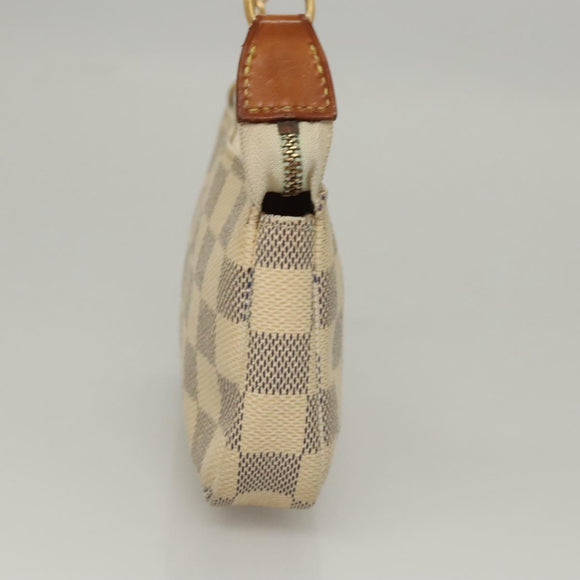 LOUIS VUITTON Damier Azur Mini Pochette Accessoires Pouch N63005 Auth sw224