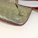 FENDI Zucchino Canvas Hand Bag Gold Auth SW2240A-14