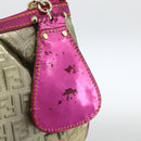 FENDI Zucchino Canvas Hand Bag Gold Auth SW2240A-9